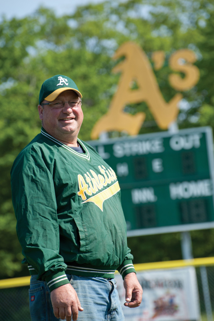 Bobby Schultz is a Haba Boy through and through, and a dedicated caretaker of the A's admired field. Photo by Len Villano.