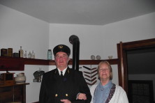 Actors imitate William and Julia Duclon on duty at Eagle Bluff Lighthouse Museum.