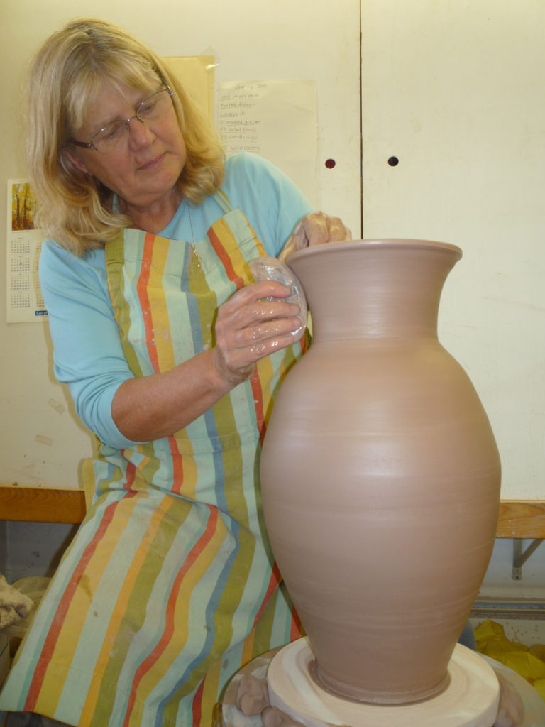 Jeanne Aurelius of Clay Bay Pottery.