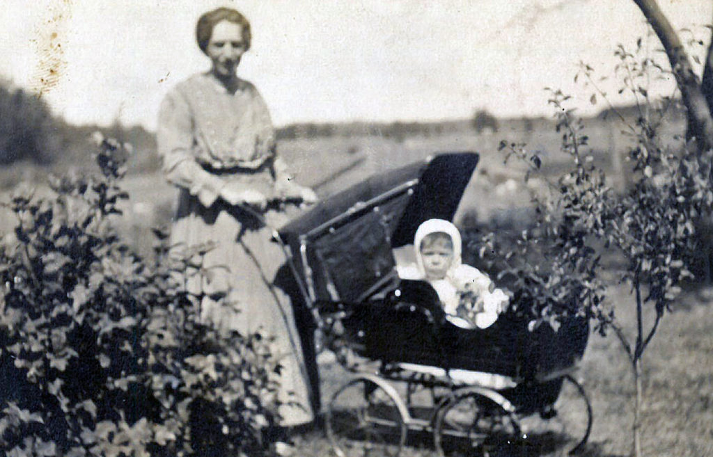 One-year-old Mike Candioto in a pram. Submitted photo. 