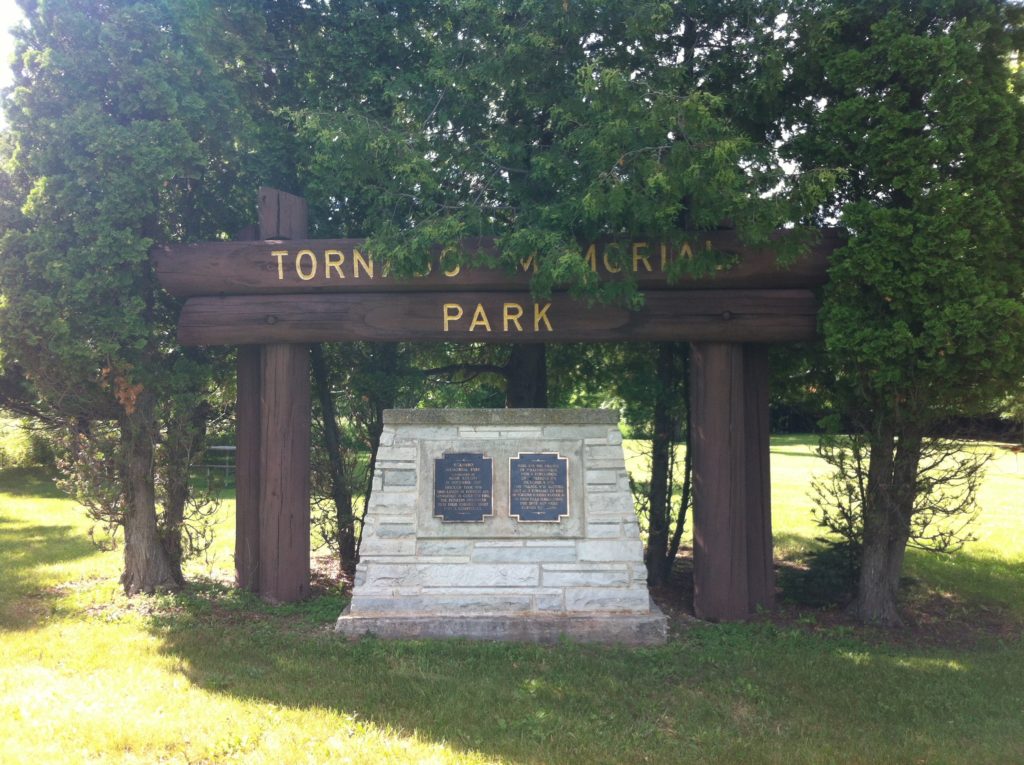 Tornado Park Sign
