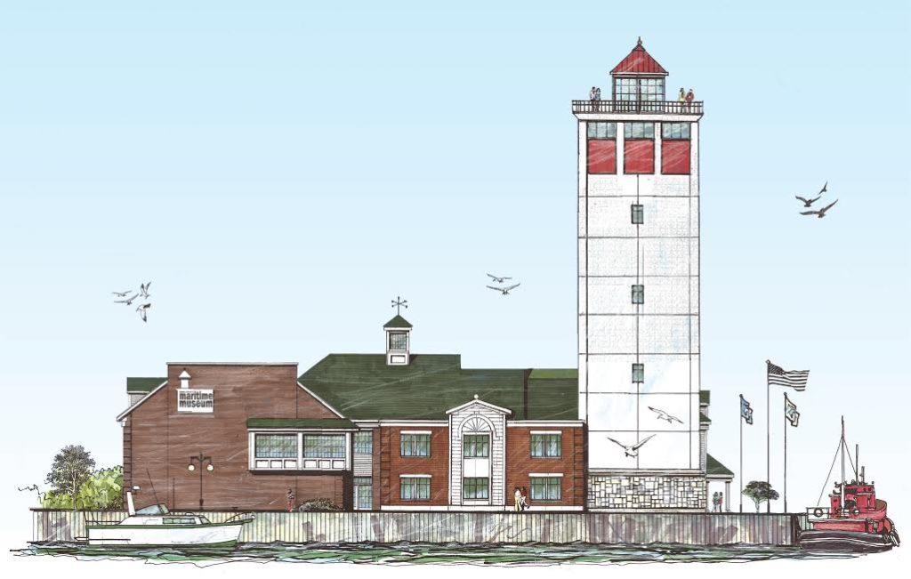 A rendering of the proposed maritime tower at Door County Maritime Museum.