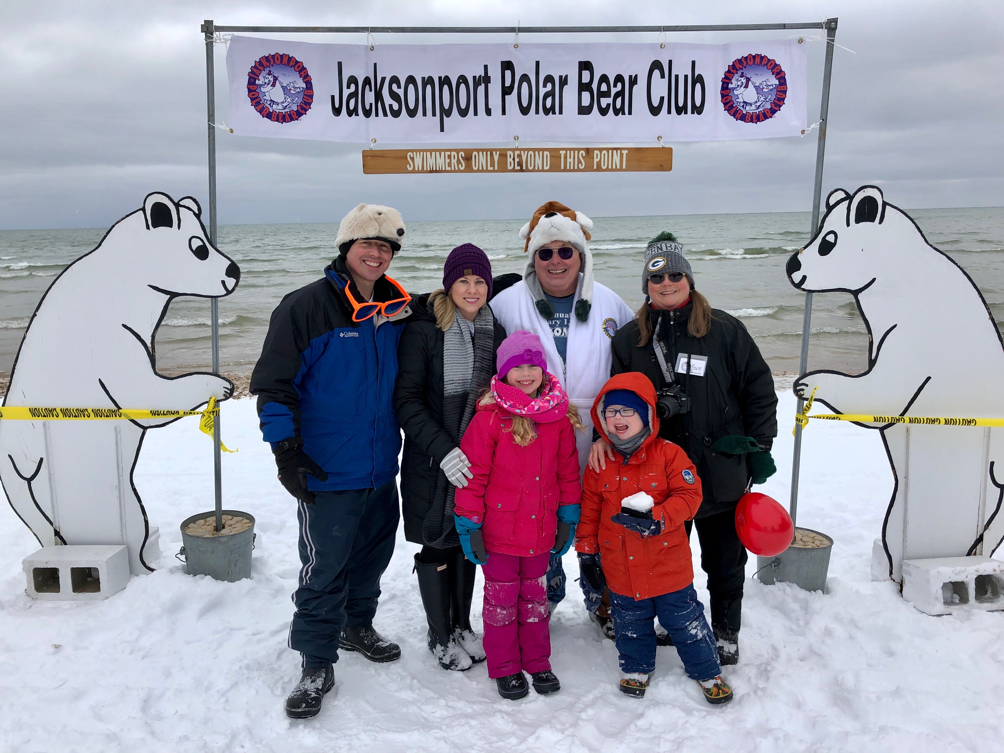 Jacksonport Polar Bear Plunge, Jarosh Family, Jarosh, Jacksonport, family photo
