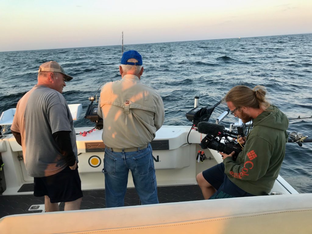 Discover Wisconsin Videographer Andy O_Connell at the Wounded Warriors Fishing Event Hosted by The Lodge at Leathem Smith