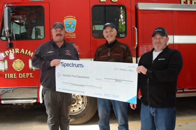 Spectrum Awards $500 to Ephraim Fire Department