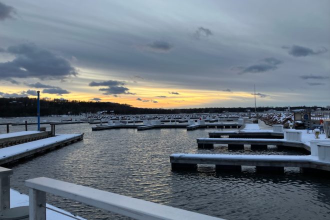 Egg Harbor Marina Back in Place with Heavier Chains